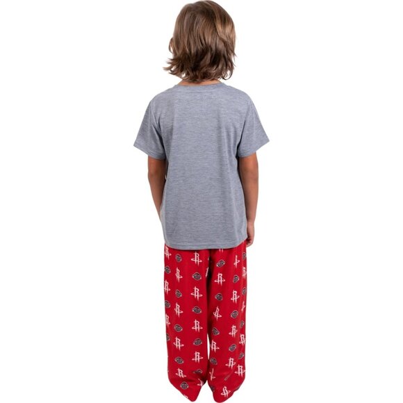 Houston Rockets Kids Pajama Set Gray & Red - Picture 3 of 4